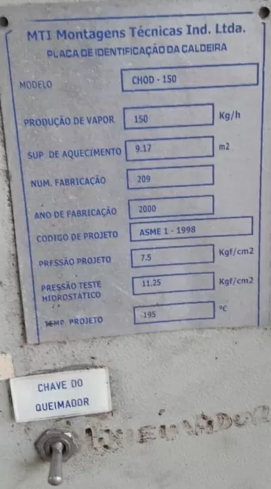 Caldeira vapor lenha querosene 2